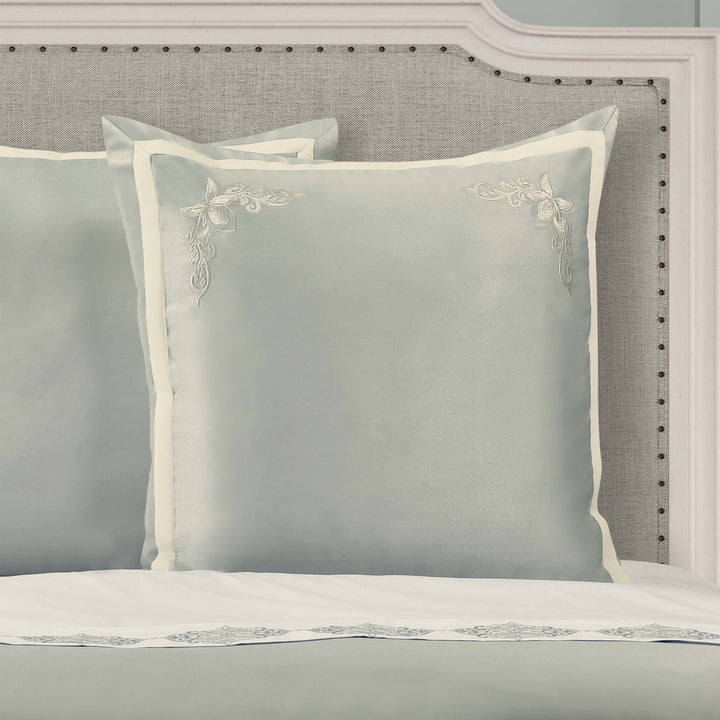 Calmfield Aqua Euro Sham Euro Sham By J. Queen New York