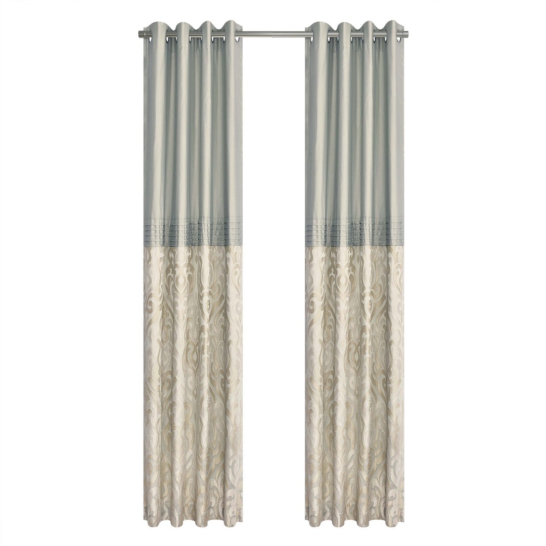 Calmfield Aqua Grommet Pair Pair Window Panels By J. Queen New York