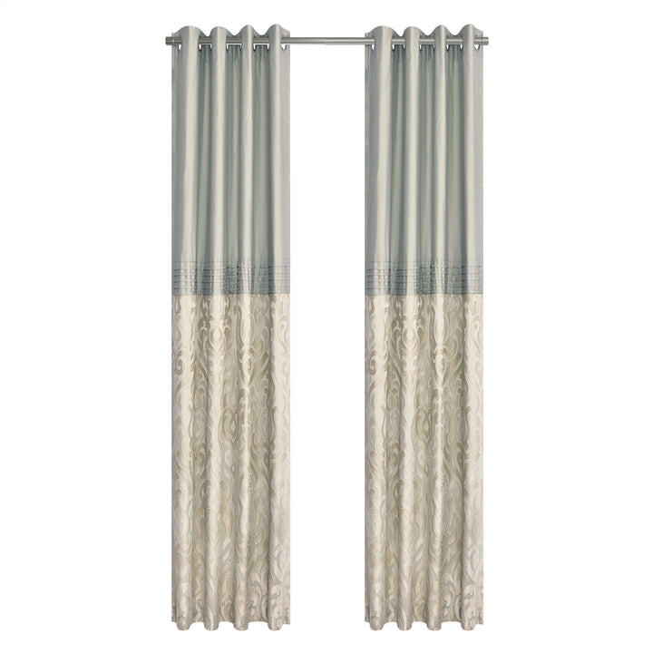 Calmfield Aqua Grommet Pair Pair Window Panels By J. Queen New York