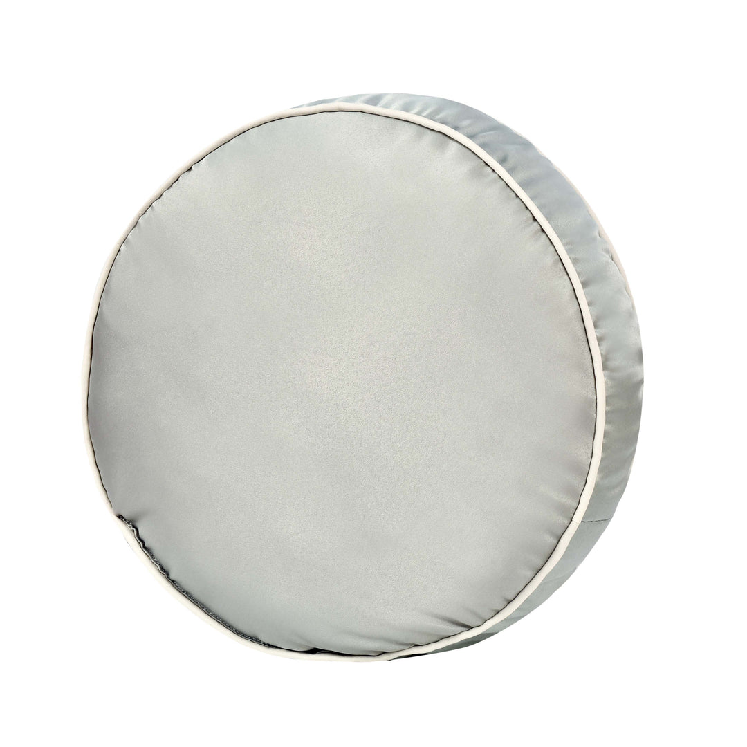 Calmfield Aqua Round Decorative Throw Pillow 15" x 15" Throw Pillows By J. Queen New York