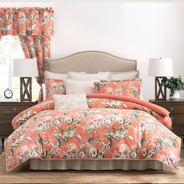 Cara Coral 4 Piece Comforter Set Comforter Sets By P/Kaufmann