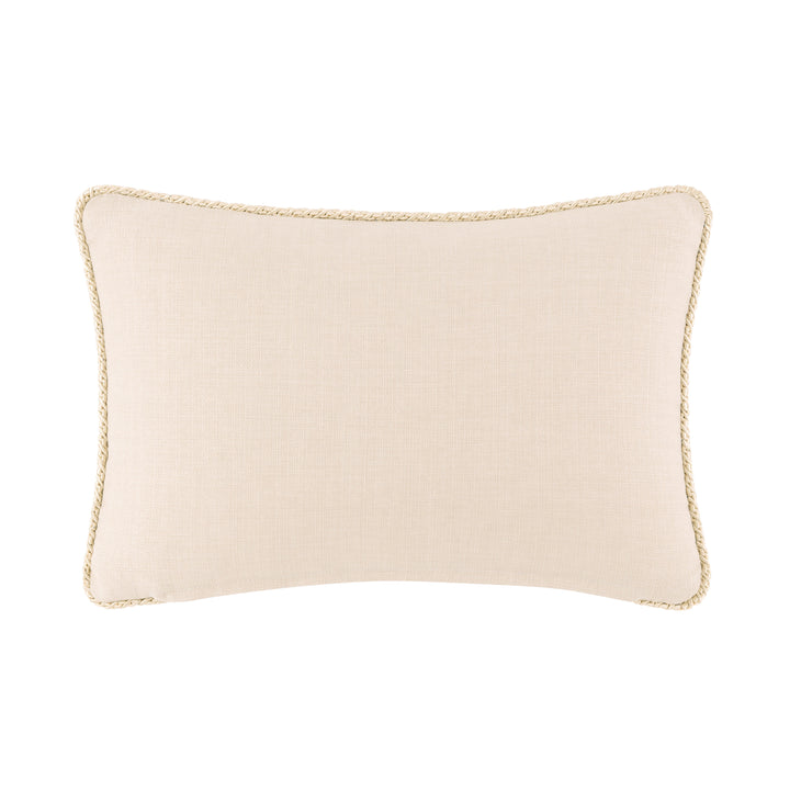 Cara Coral Metallic Oblong Embroidered Decorative Throw Pillow 19" x 13" Throw Pillows By P/Kaufmann