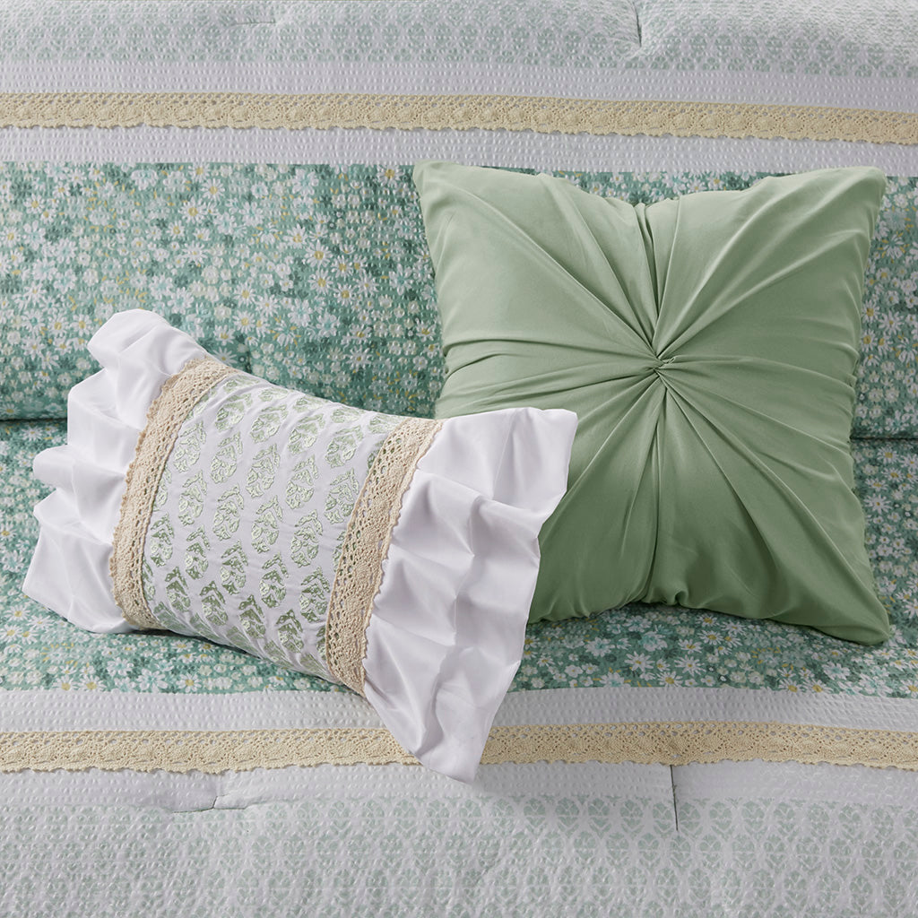 Caralie Green 5 Piece Comforter Set Comforter Sets By JLA HOME/Olliix (E & E Co., Ltd)