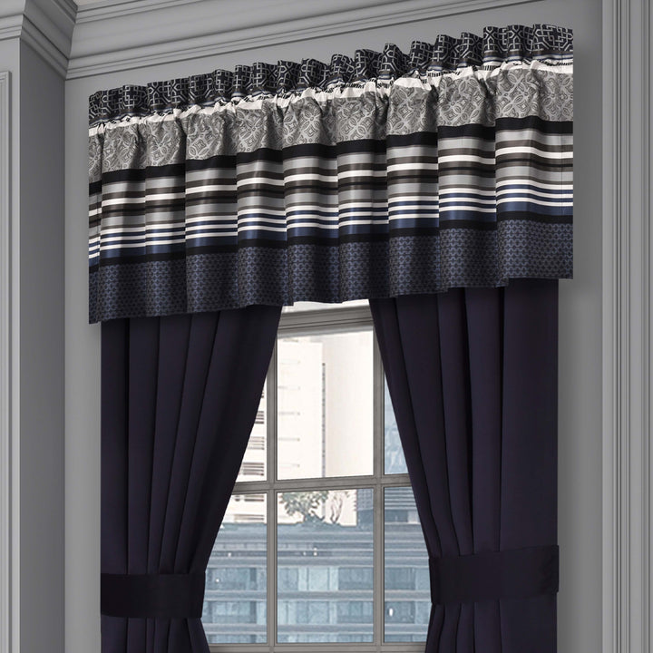 Carlisle Indigo Straight Window Valance Window Valances By J. Queen New York