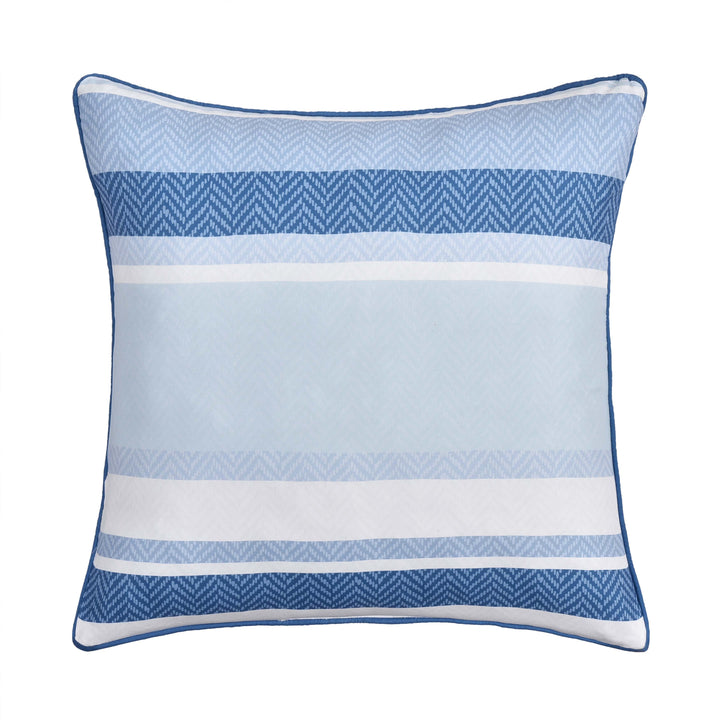 Carson Blue Square Decorative Throw Pillow 20" x 20" Throw Pillows By J. Queen New York