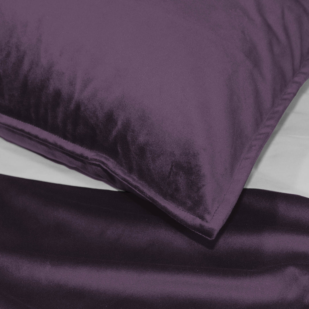 Cascade Velvet Eggplant 8 Piece Coverlet Set Coverlet By Colcha Linens