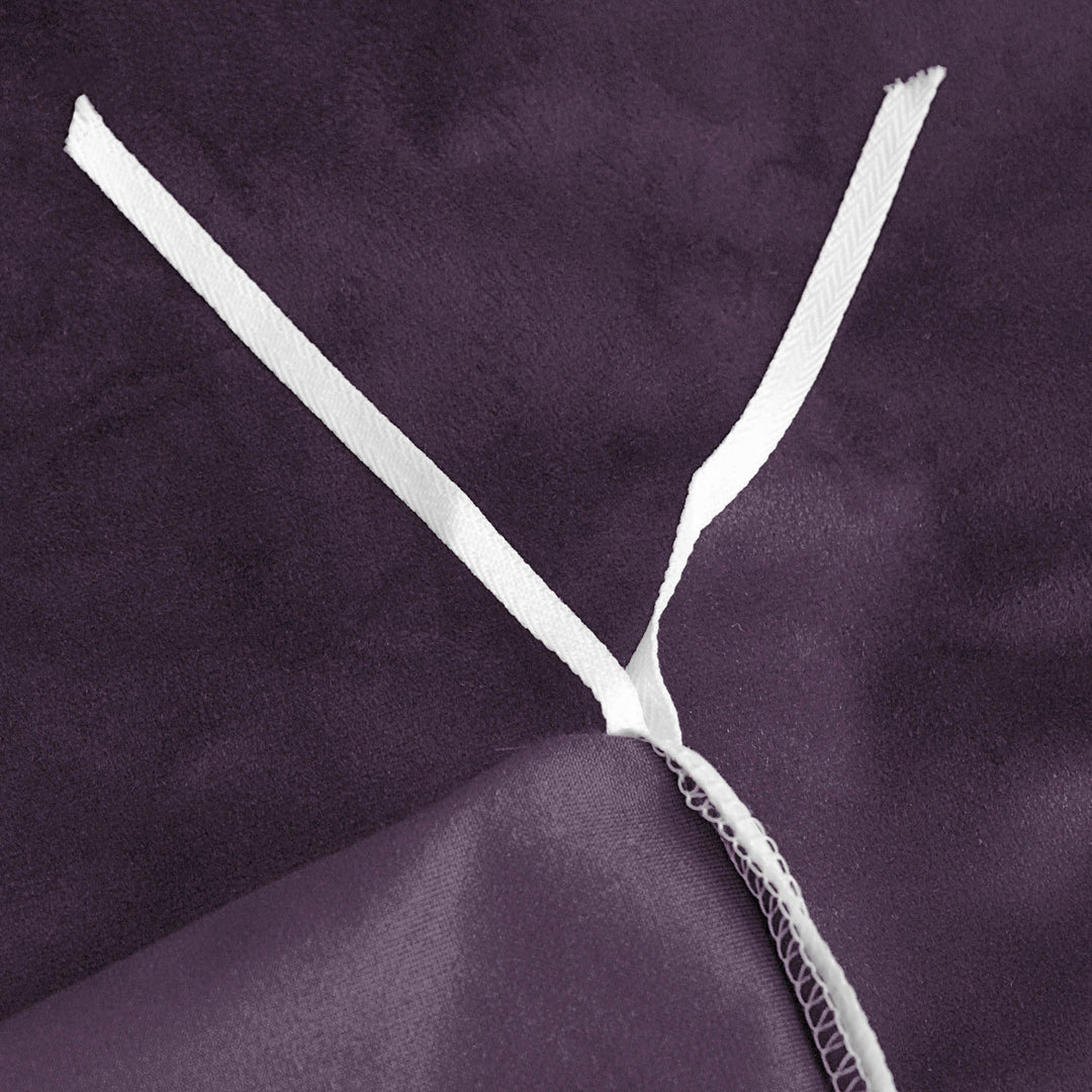 Cascade Velvet Eggplant 8 Piece Comforter Set Comforter Sets By Colcha Linens