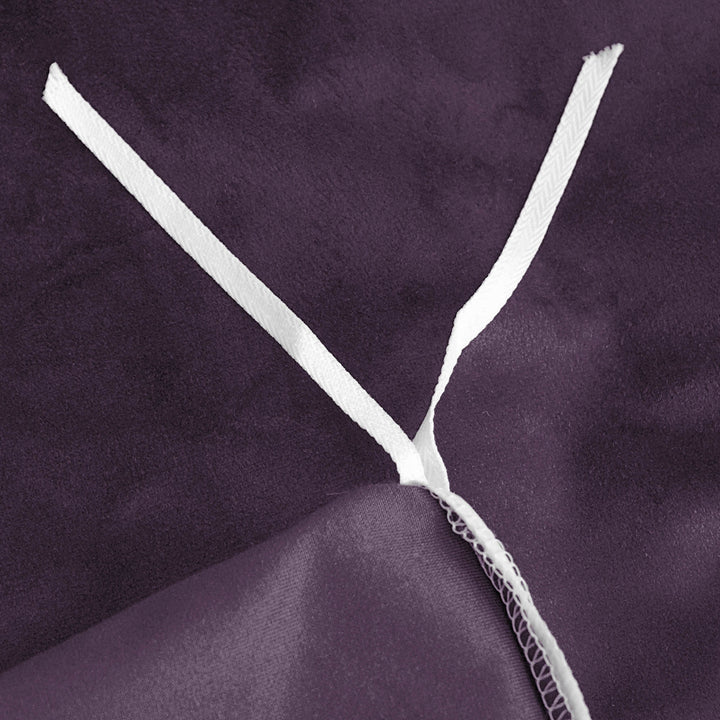 Cascade Velvet Eggplant 8 Piece Comforter Set Comforter Sets By Colcha Linens