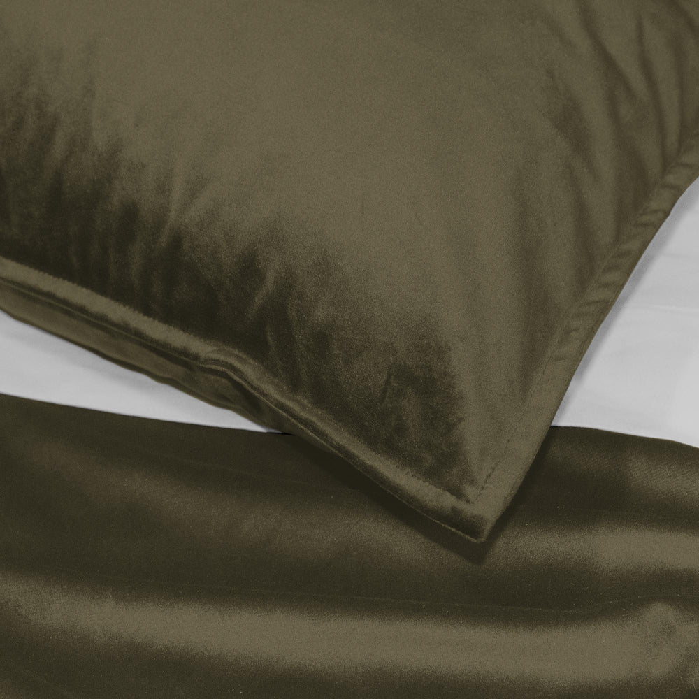 Cascade Velvet Olive 8 Piece Comforter Set Comforter Sets By Colcha Linens