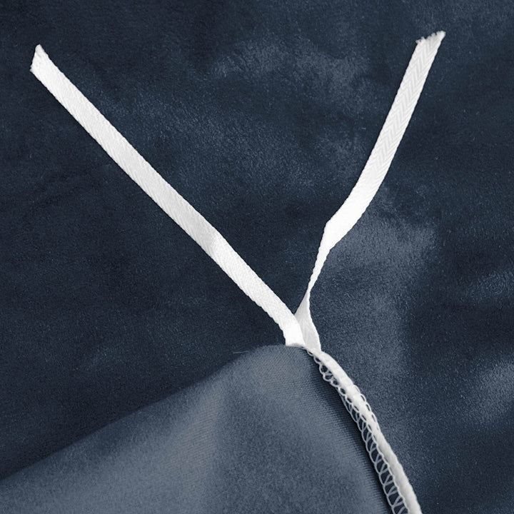 Cascade Velvet True Navy 8 Piece Comforter Set Comforter Sets By Colcha Linens