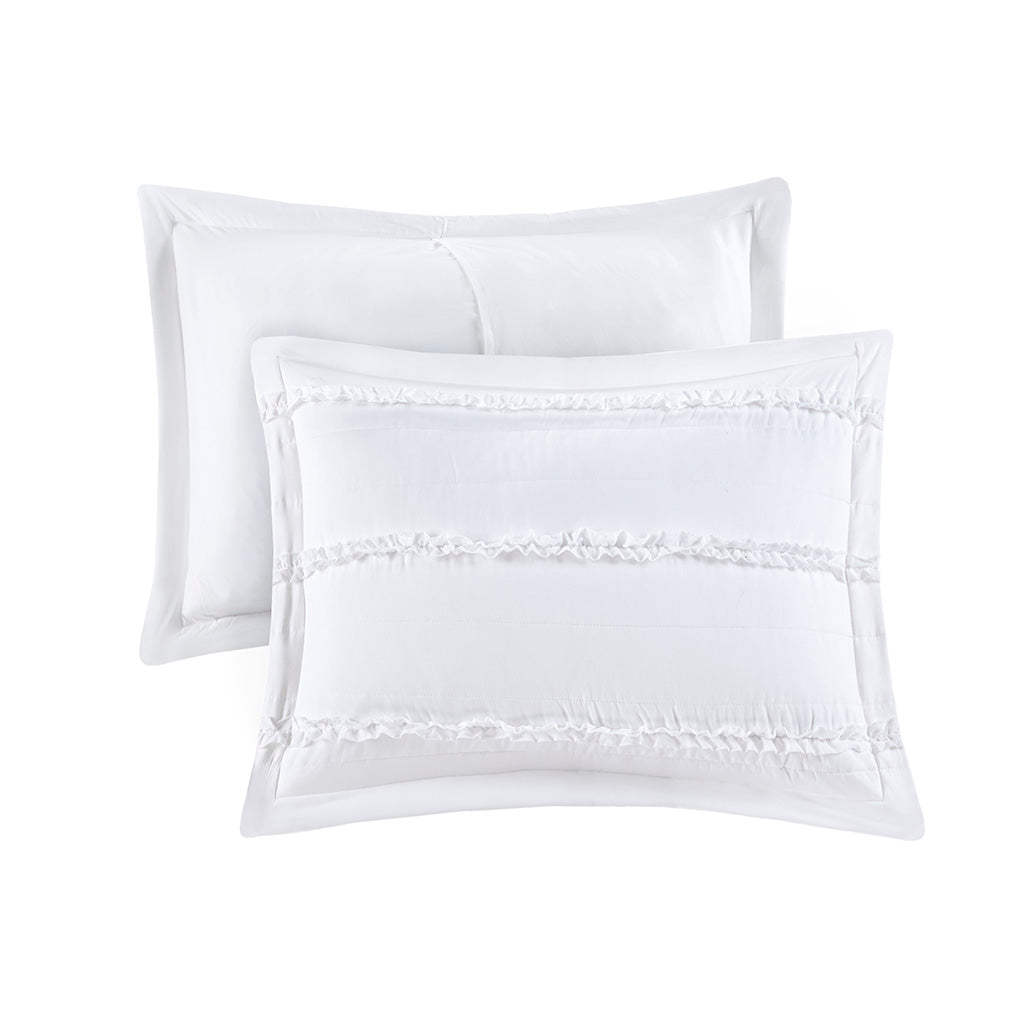 Celeste White 5 Piece Comforter Set Comforter Sets By JLA HOME/Olliix (E & E Co., Ltd)