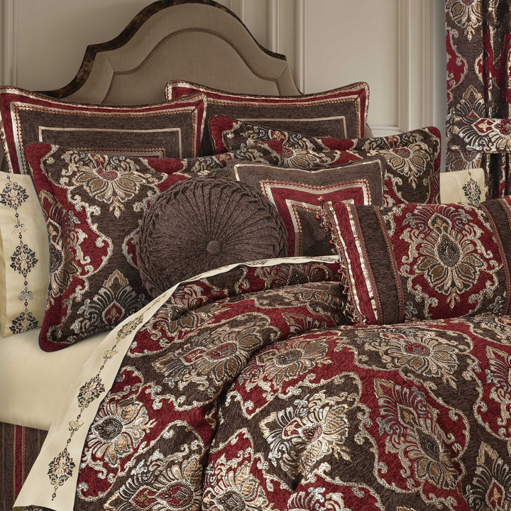 Cerino Chocolate 4 Piece Comforter Set Comforter Sets By J. Queen New York