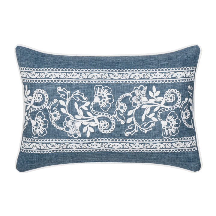 Chantalee Denim Boudoir Decorative Throw Pillow 21" x 14"