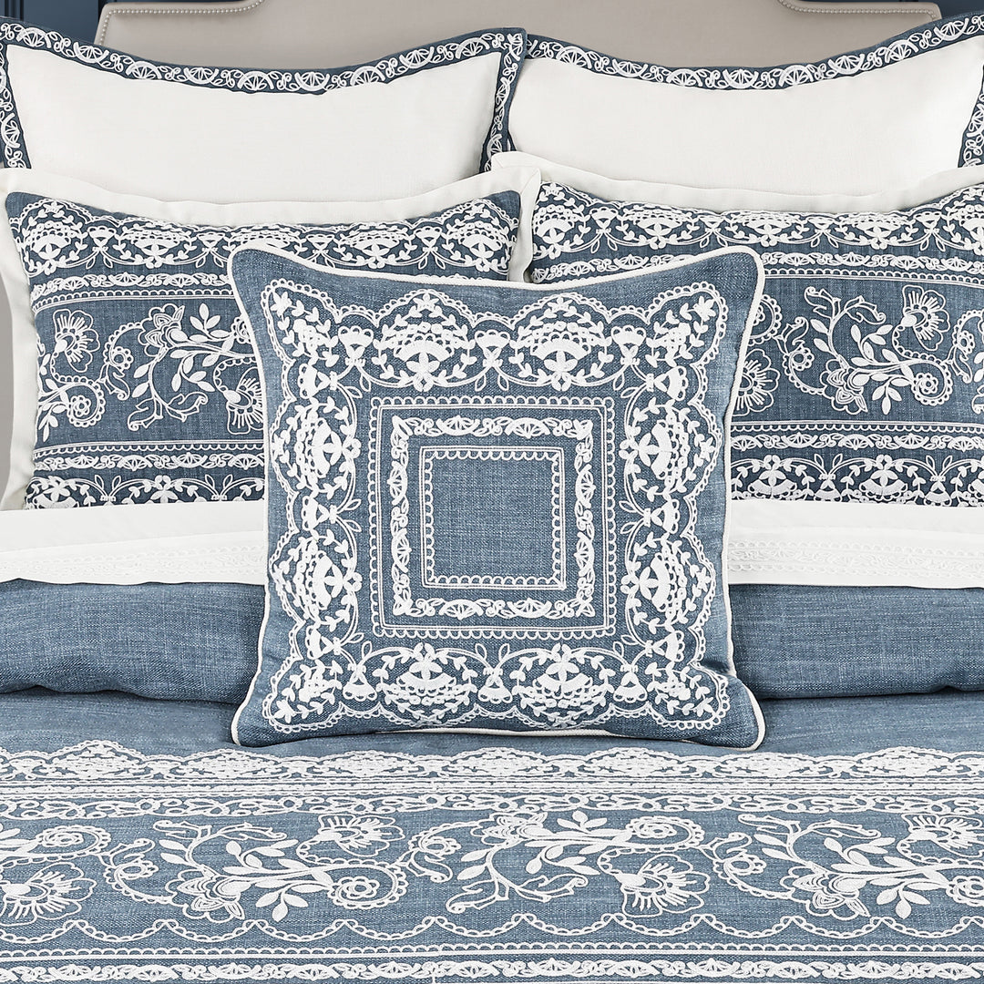 Chantalee Denim Square Decorative Throw Pillow 18" x 18"