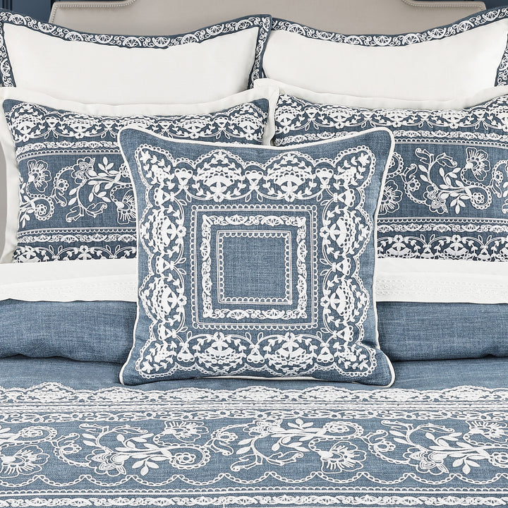 Chantalee Denim Square Decorative Throw Pillow 18" x 18"