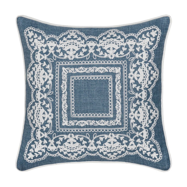 Chantalee Denim Square Decorative Throw Pillow 18" x 18"