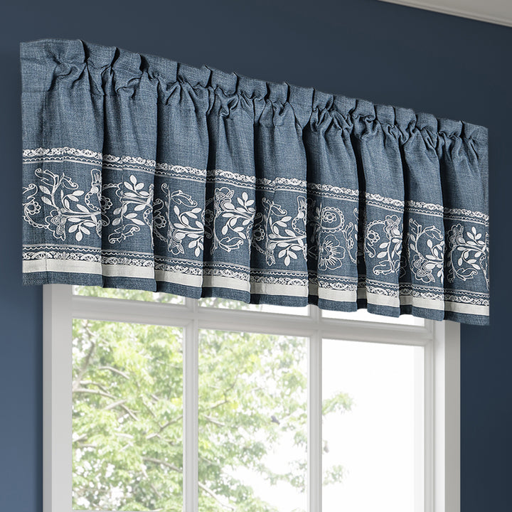 Chantalee Denim Straight Window Valance