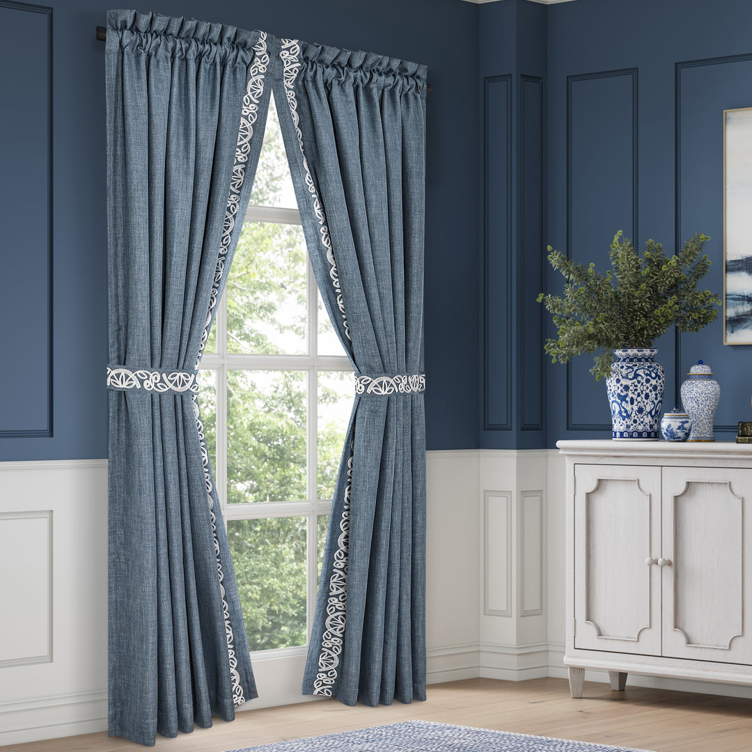 Chantalee Denim Window Panel Pair