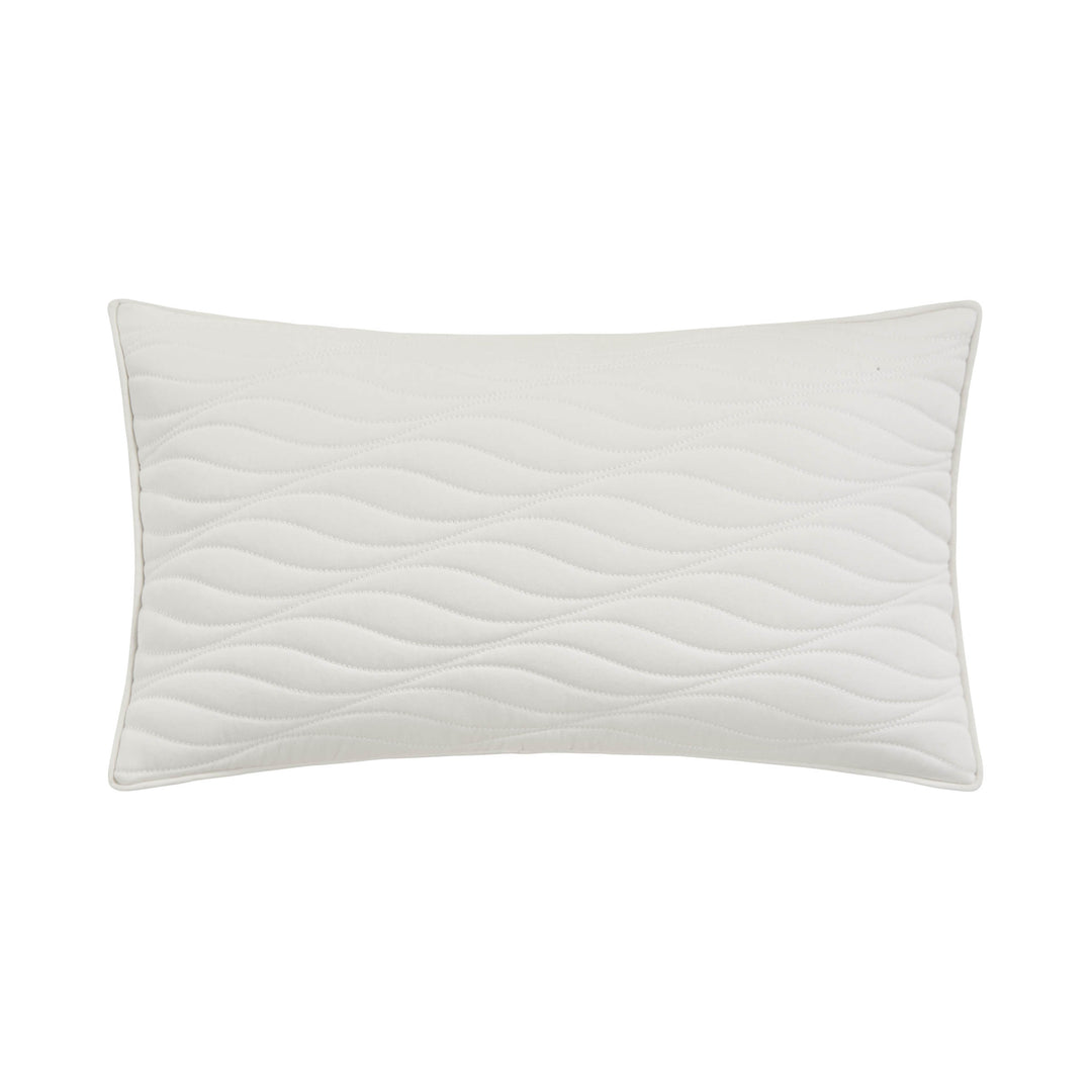 Chloe Navy Oblong Decorative Throw Pillow 22" x 12" Throw Pillows By Waterford