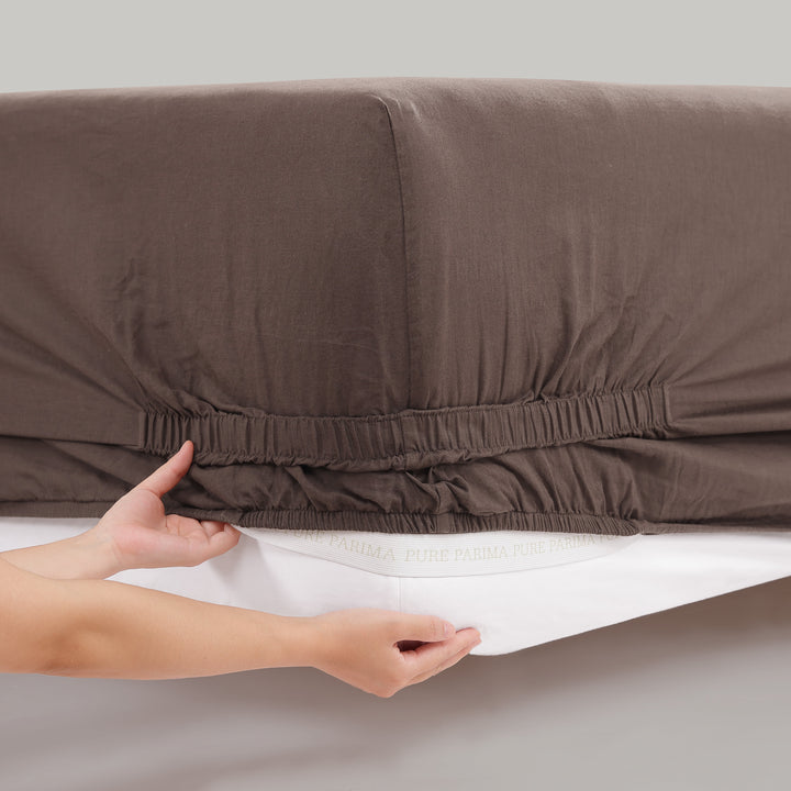 Egyptian Cotton-European Linen Fitted Sheet Fitted Sheet By Pure Parima