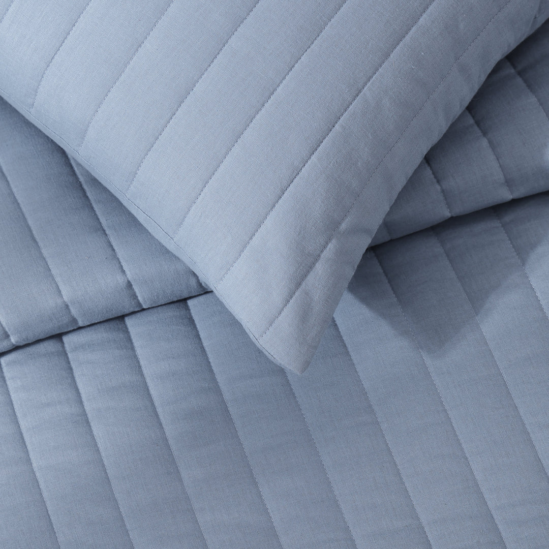Egyptian Cotton-European Linen Quilt Set Coverlet By Pure Parima