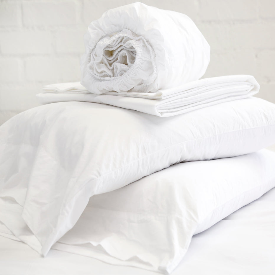 Cotton Percale Pillowcase Set Pillowcase By Pom Pom at Home