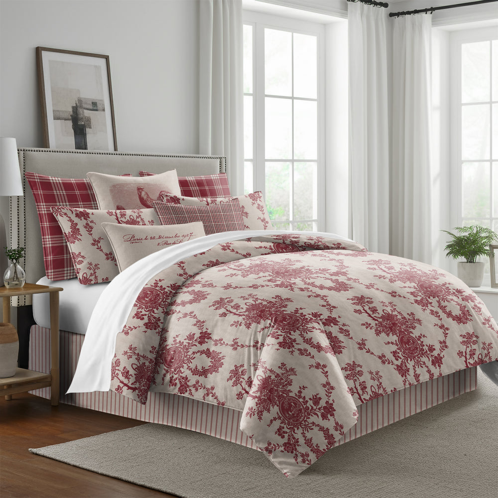 Country Lane Crimson 8 Piece Duvet Cover Set Duvet Covers By Colcha Linens