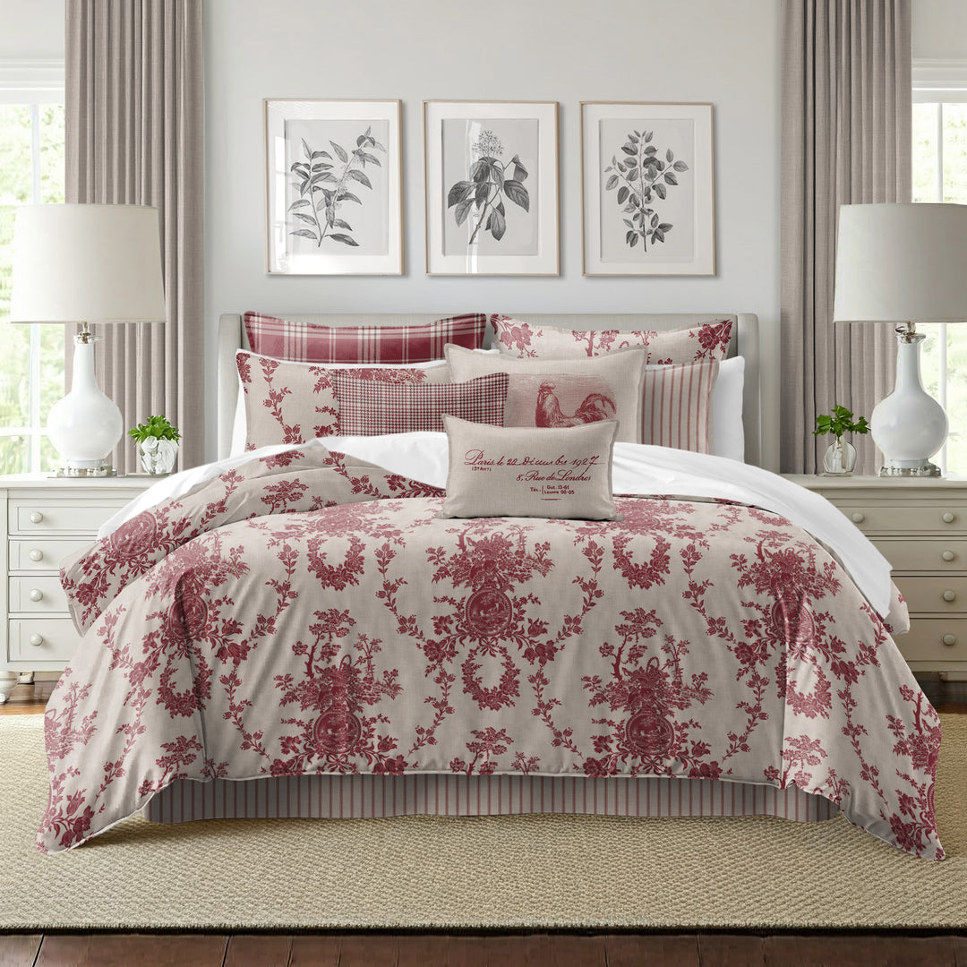 Country Lane Crimson 8 Piece Duvet Cover Set Duvet Covers By Colcha Linens