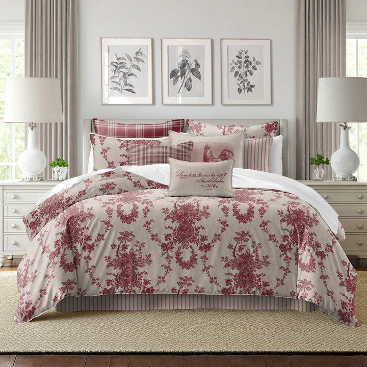 Country Lane Crimson 8 Piece Comforter Set Comforter Sets By Colcha Linens