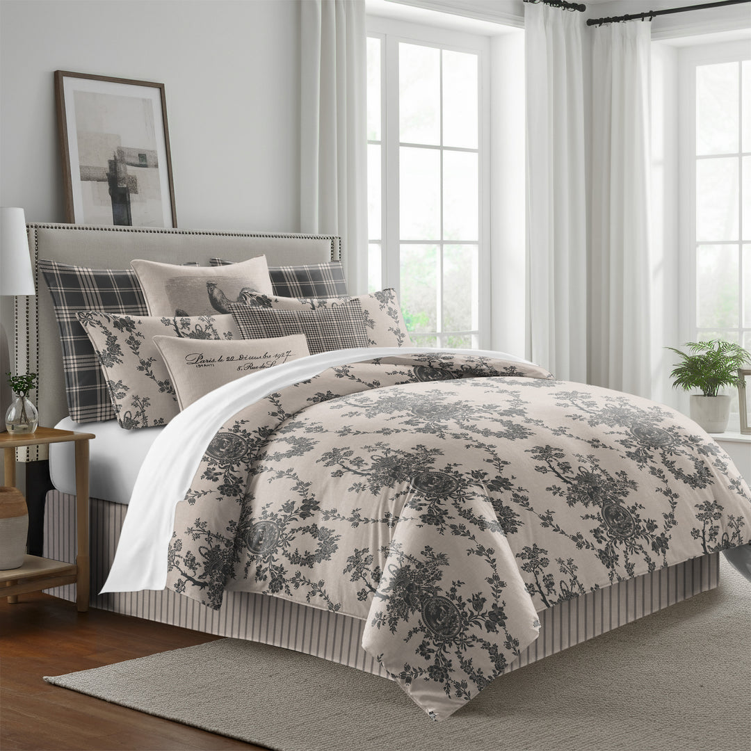 Country Lane Ebony 8 Piece Comforter Set Comforter Sets By Colcha Linens