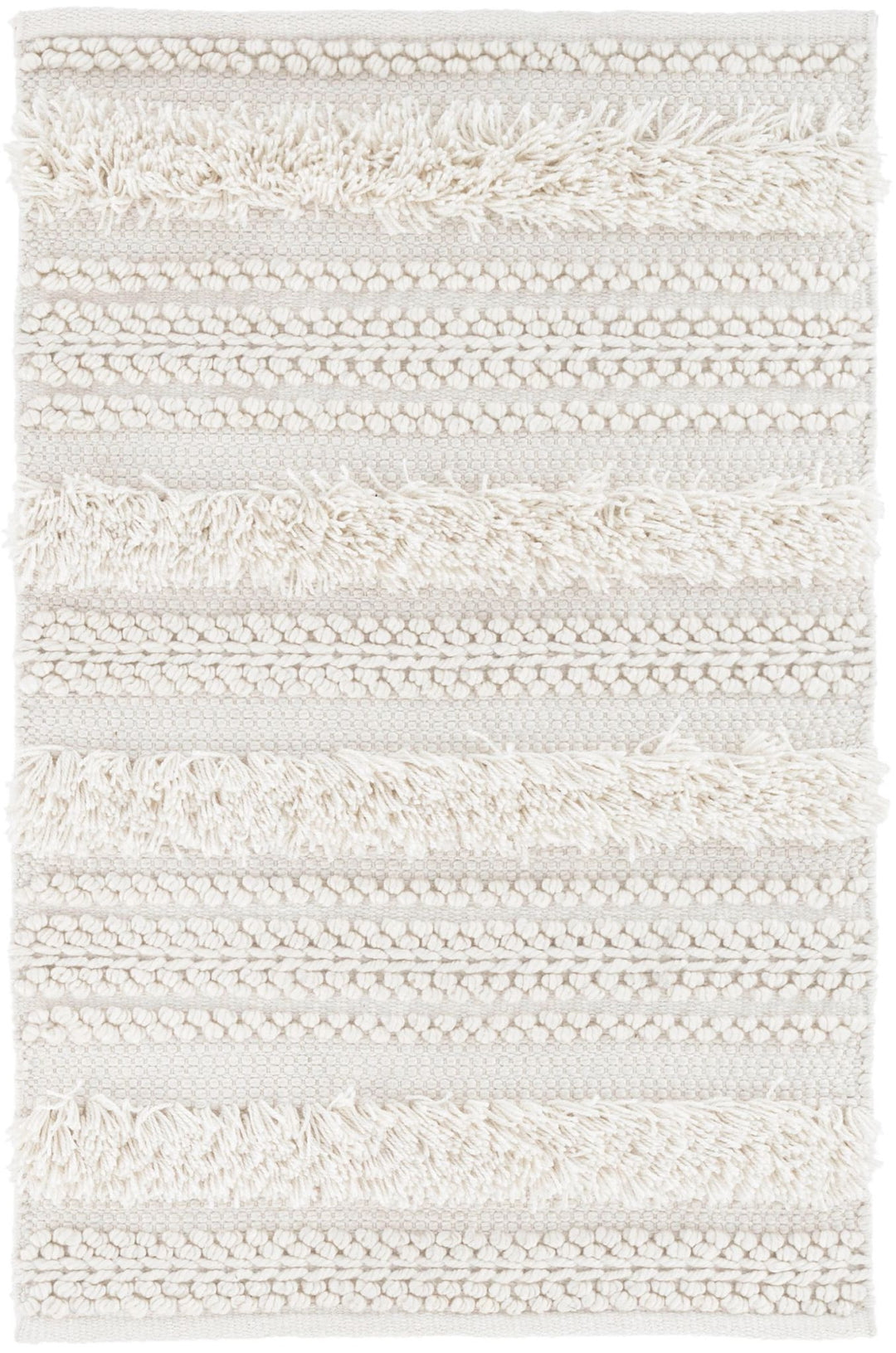 Zhara Stripe Ivory Handwoven Performance Rug Rug By Annie Selke