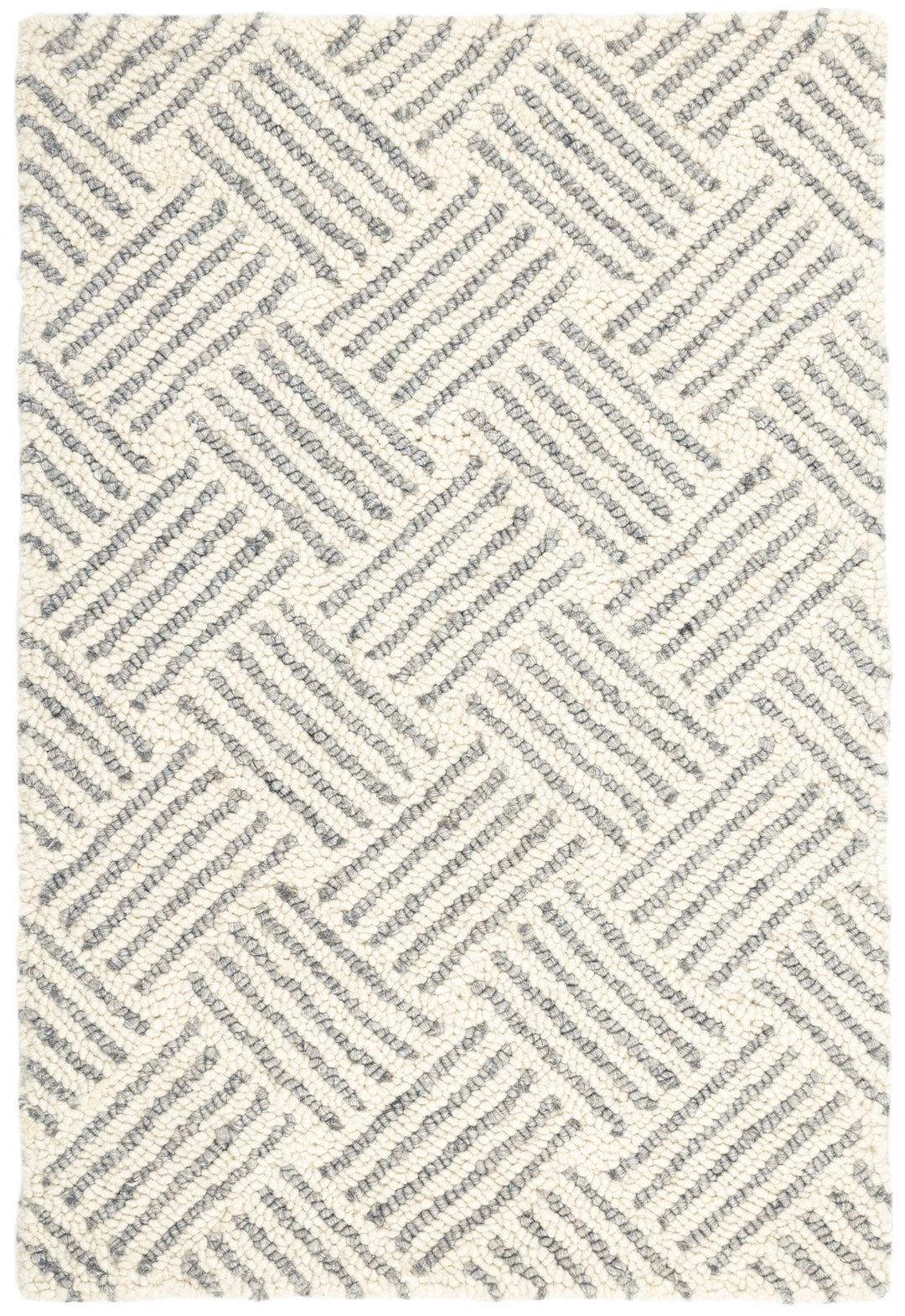 Layers Grey Hand Hooked Wool Rug Rug By Annie Selke