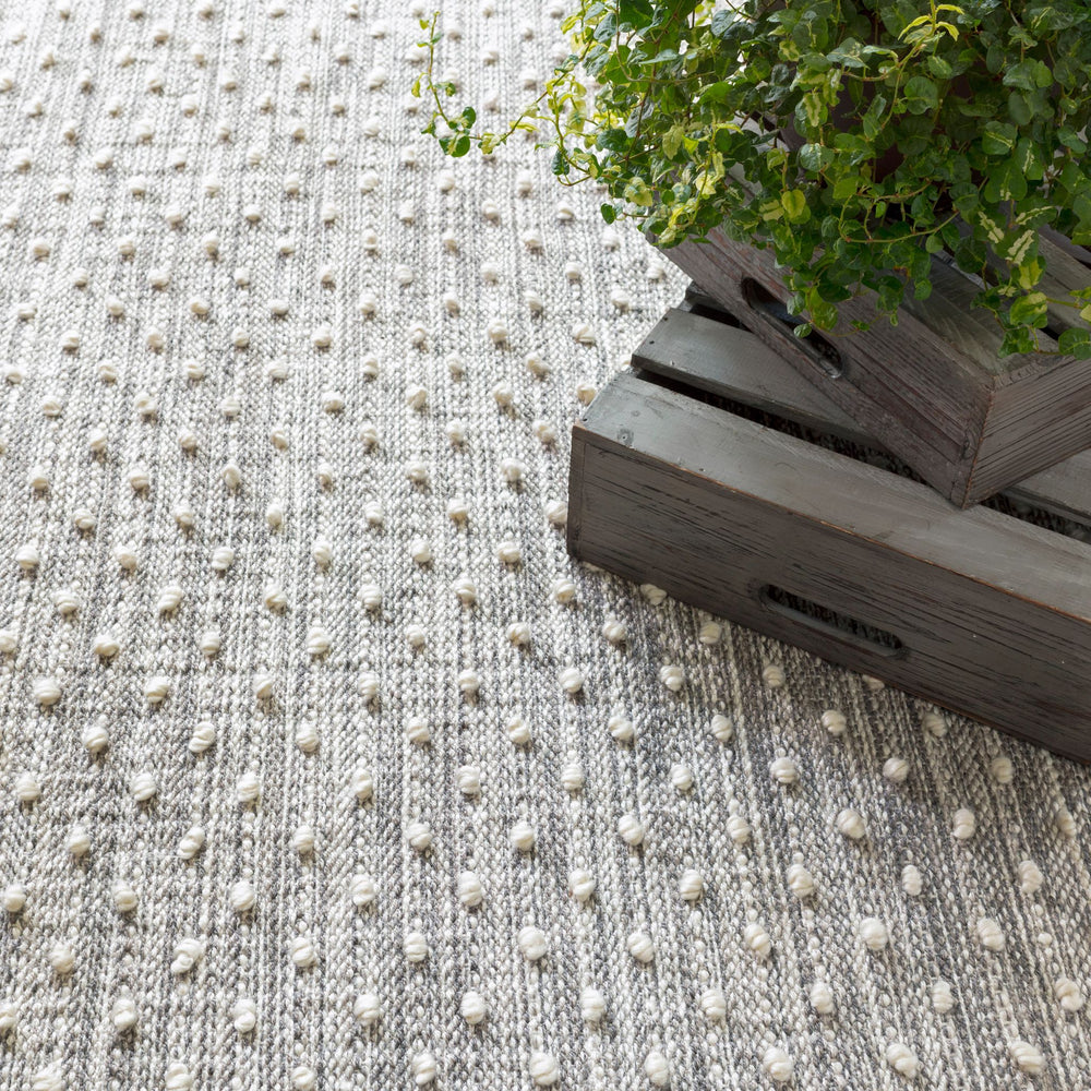 Hobnail Grey Handwoven Performance Rug Rug By Annie Selke