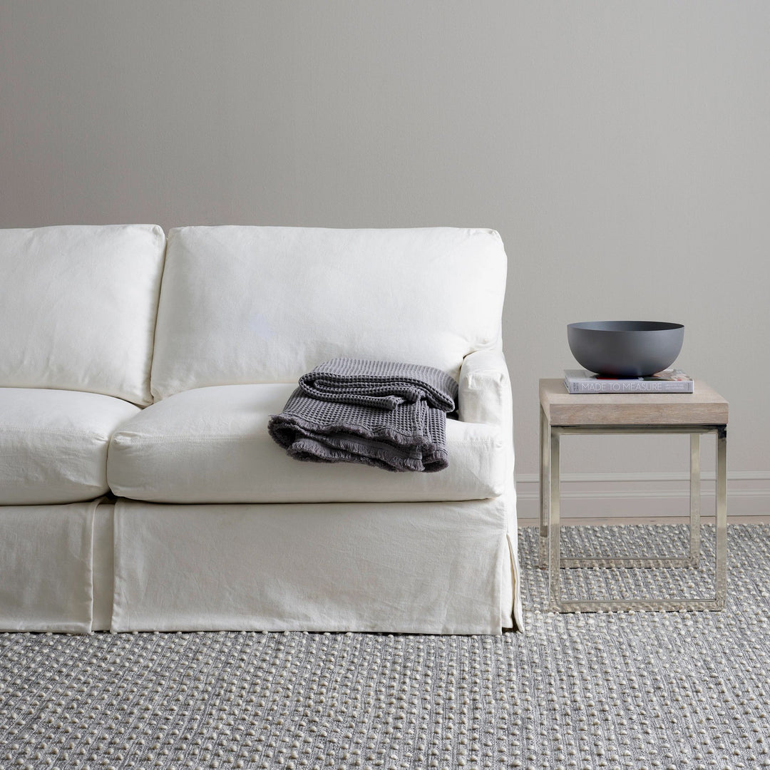 Hobnail Grey Handwoven Performance Rug Rug By Annie Selke