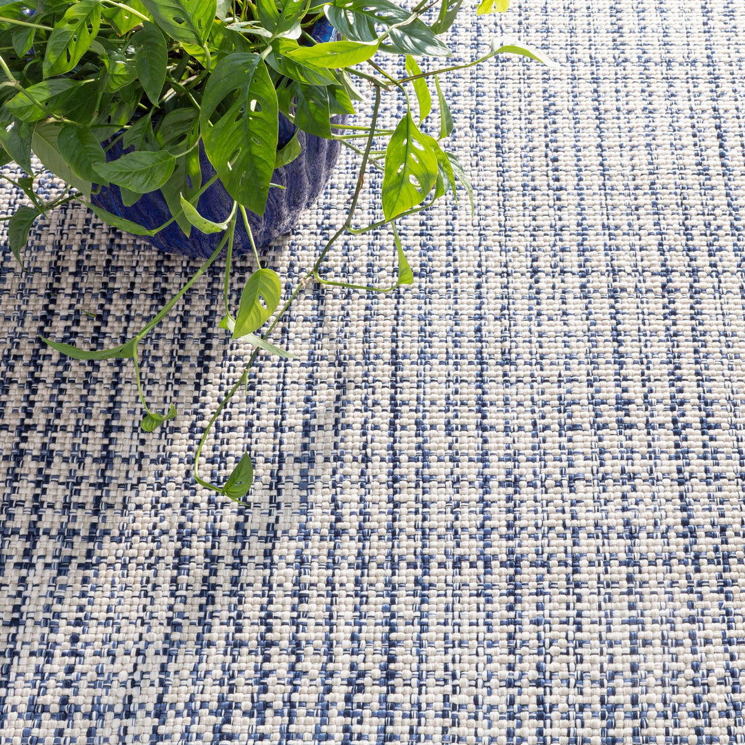 Journey Blue Handwoven Indoor/Outdoor Rug Rug By Annie Selke
