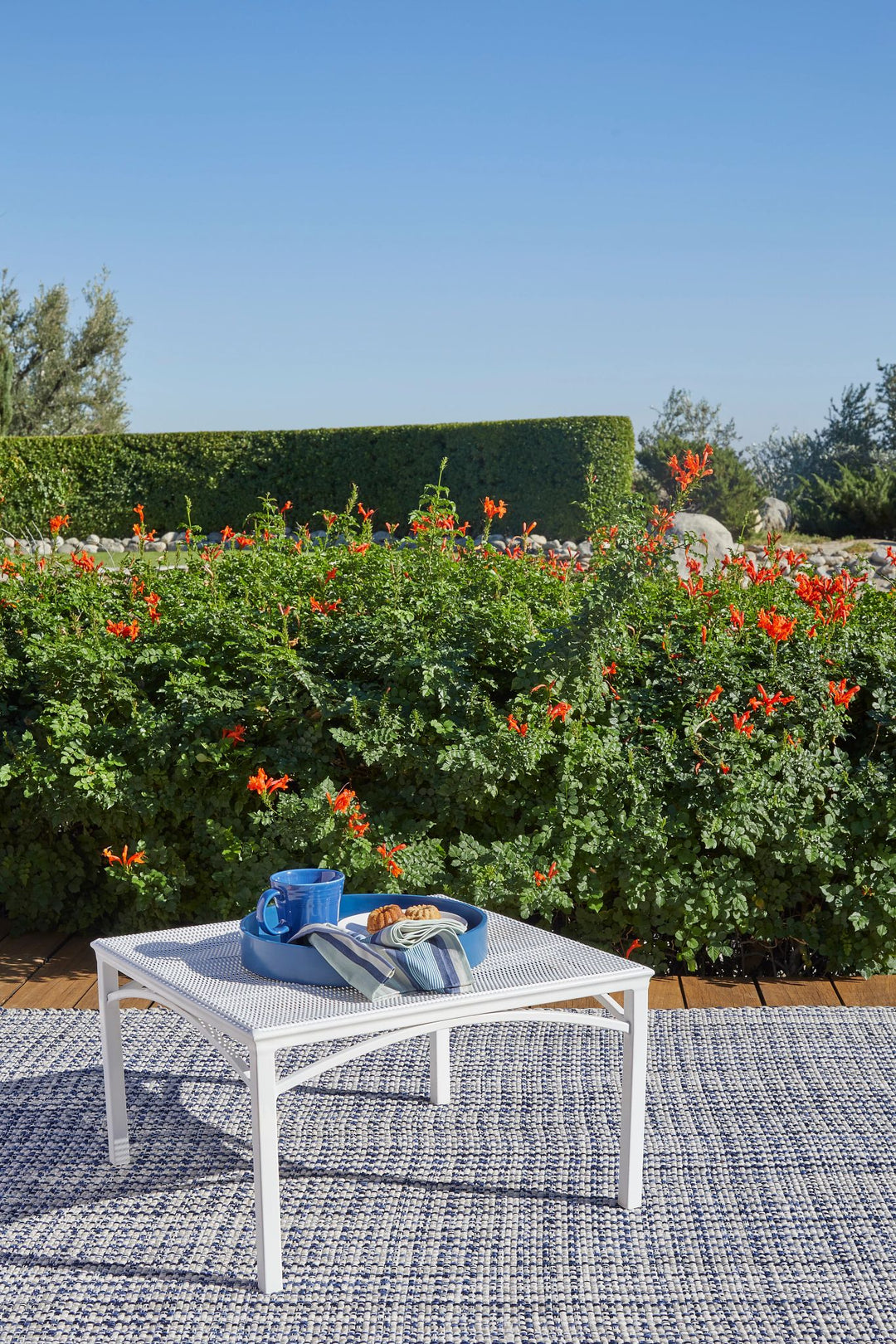 Journey Blue Handwoven Indoor/Outdoor Rug Rug By Annie Selke