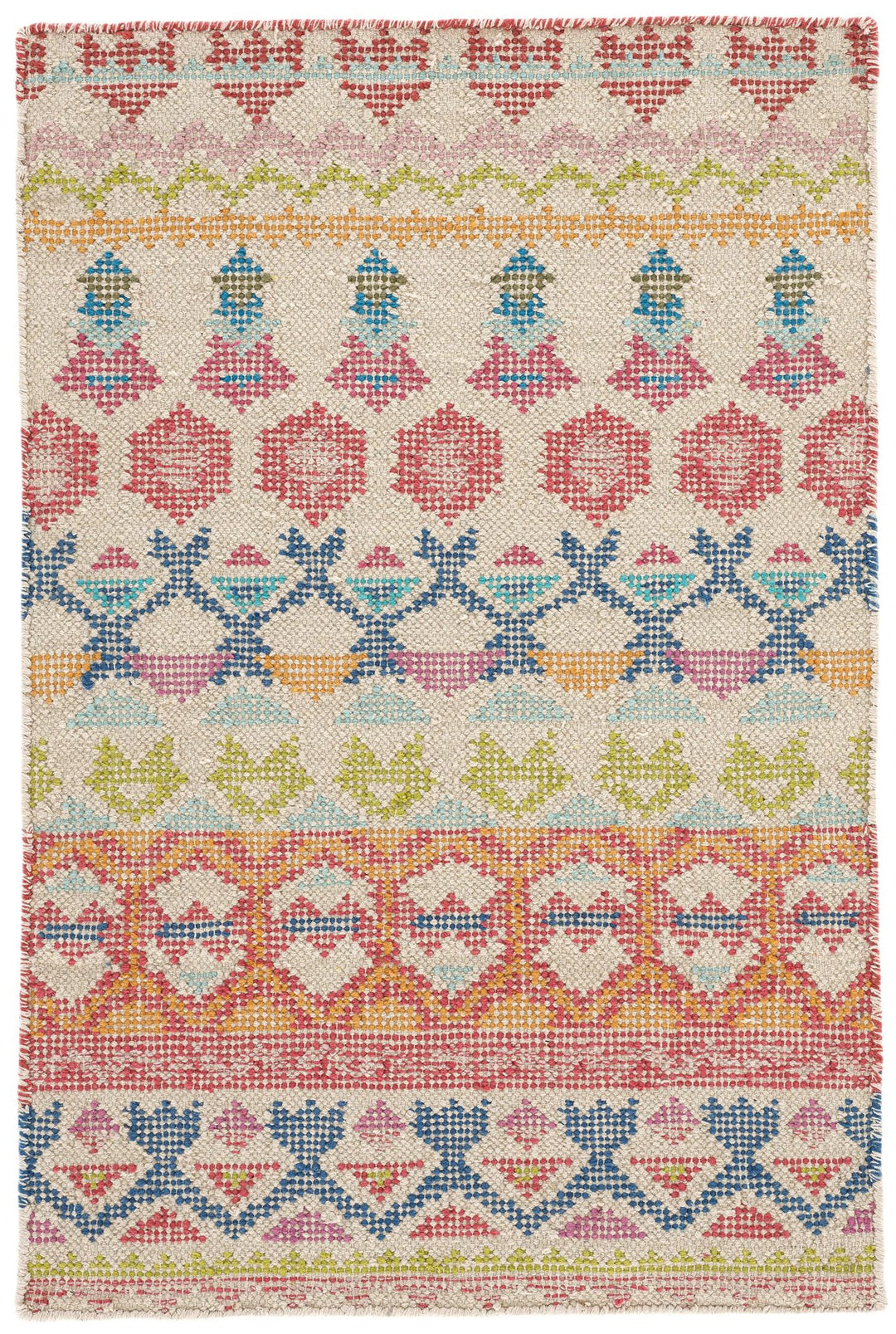 Stony Brook Multi Hand Loom Knotted Cotton Rug Rug By Annie Selke