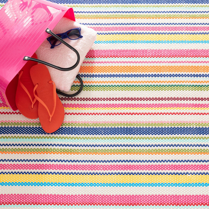 Summer Stripe Handwoven Indoor/Outdoor Rug Rug By Annie Selke