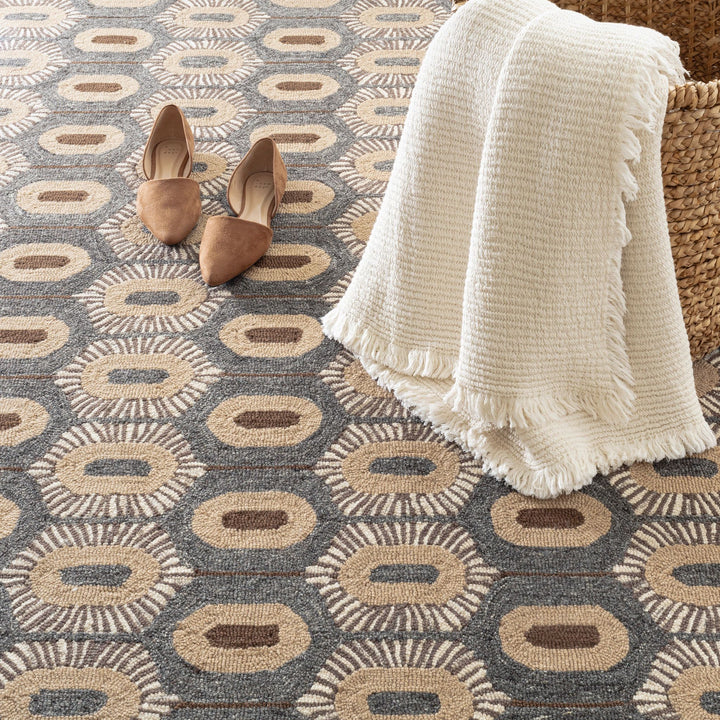 Stowe Hand Micro Hooked Wool Rug Rug By Annie Selke