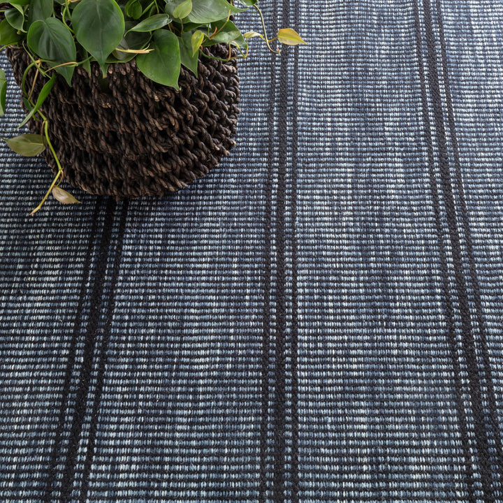 Malta Navy Handwoven Wool Rug Rug By Annie Selke