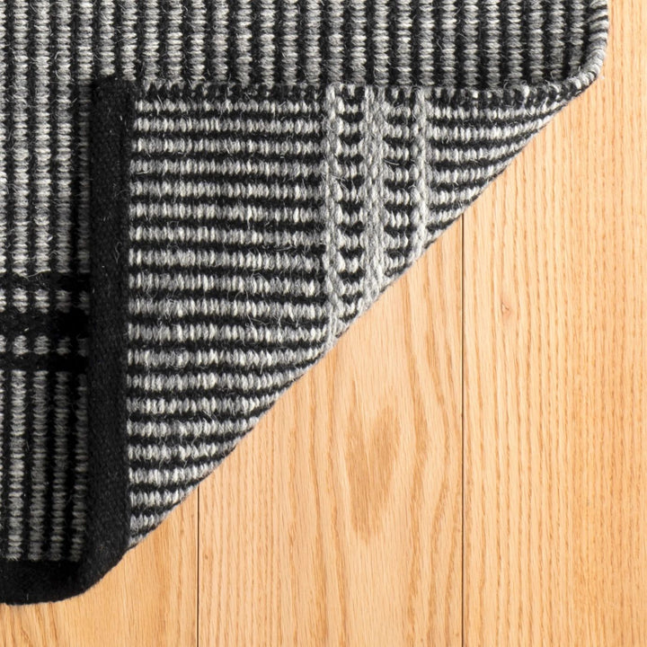 Malta Black Handwoven Wool Rug Rug By Annie Selke