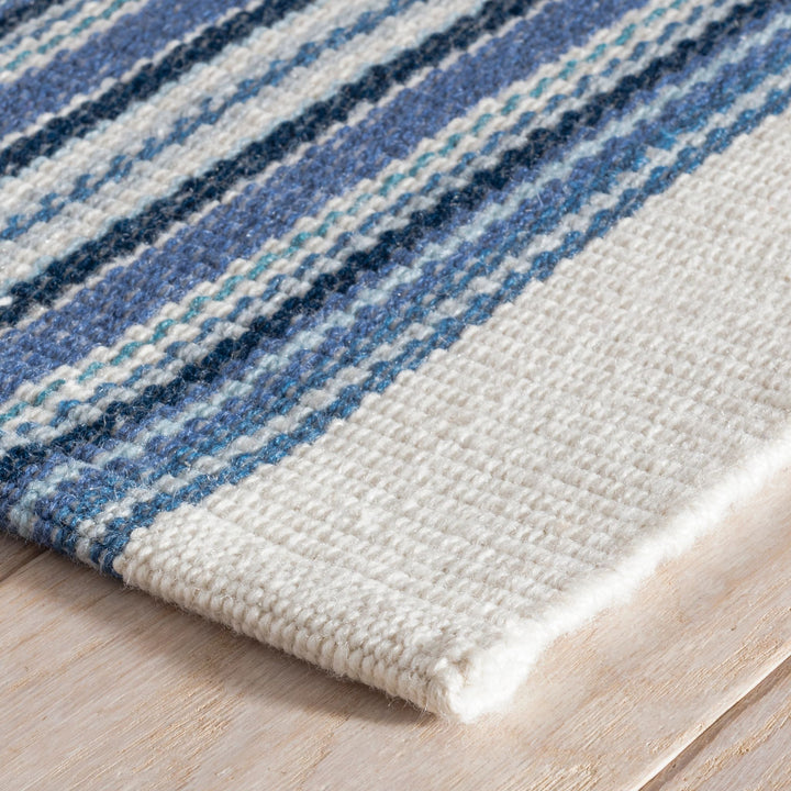 Road Runner Blue Handwoven Indoor/Outdoor Rug Rug By Annie Selke