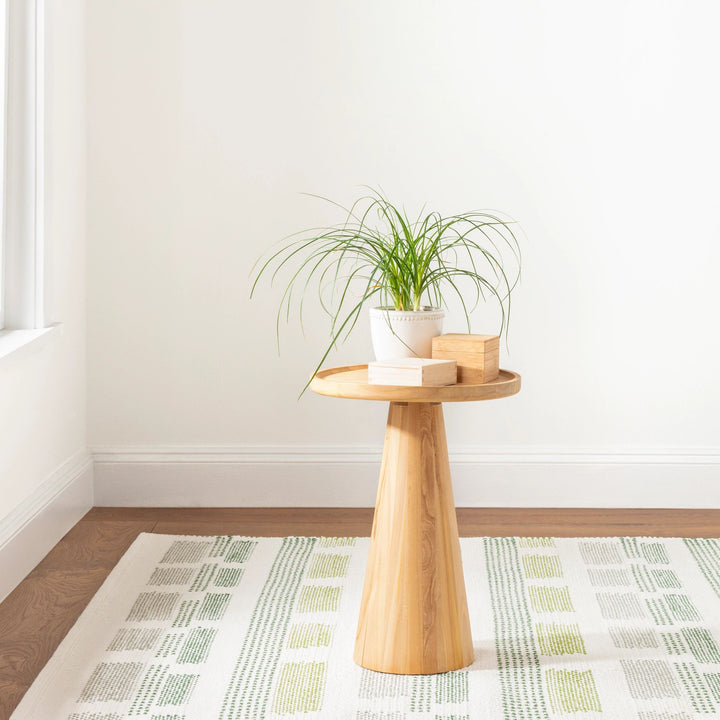 Tread Lightly Green Handwoven Cotton Rug Rug By Annie Selke