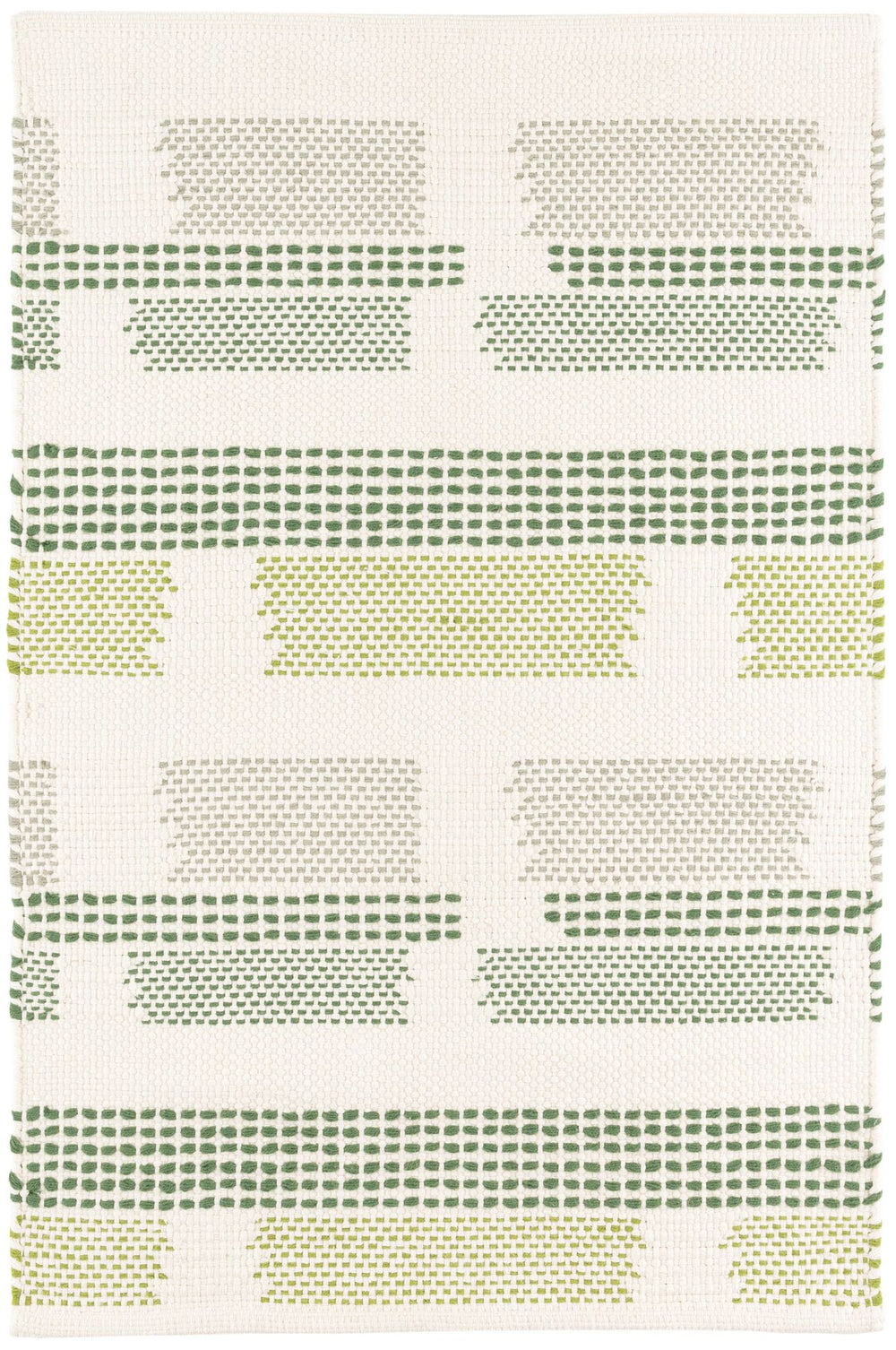 Tread Lightly Green Handwoven Cotton Rug Rug By Annie Selke