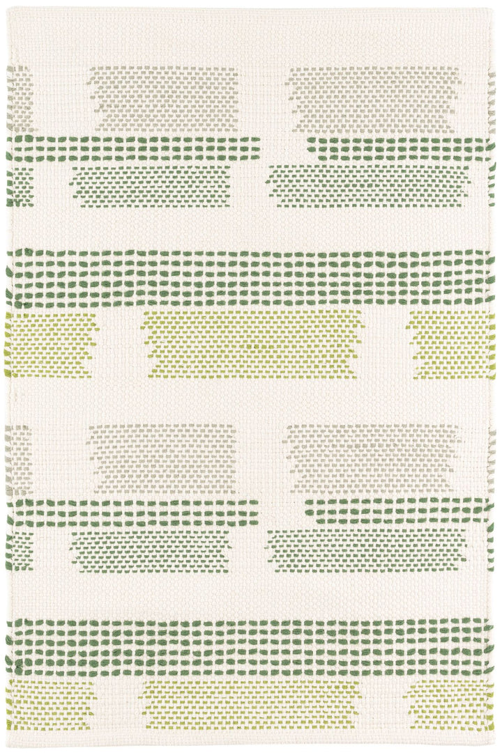Tread Lightly Green Handwoven Cotton Rug Rug By Annie Selke
