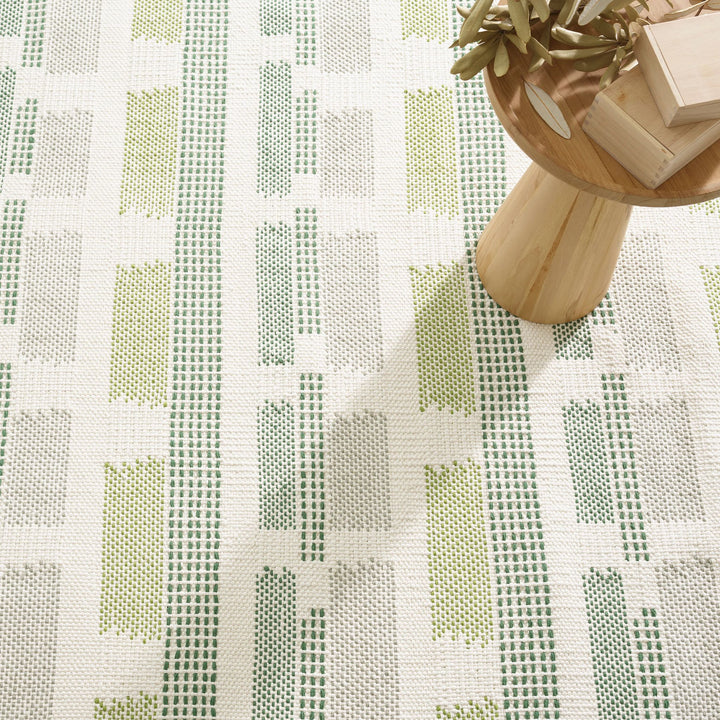Tread Lightly Green Handwoven Cotton Rug Rug By Annie Selke