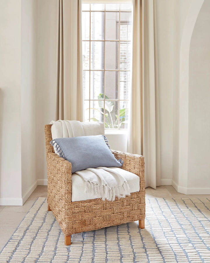 Roark Pewter Blue Hand Tufted Wool Rug Rug By Annie Selke