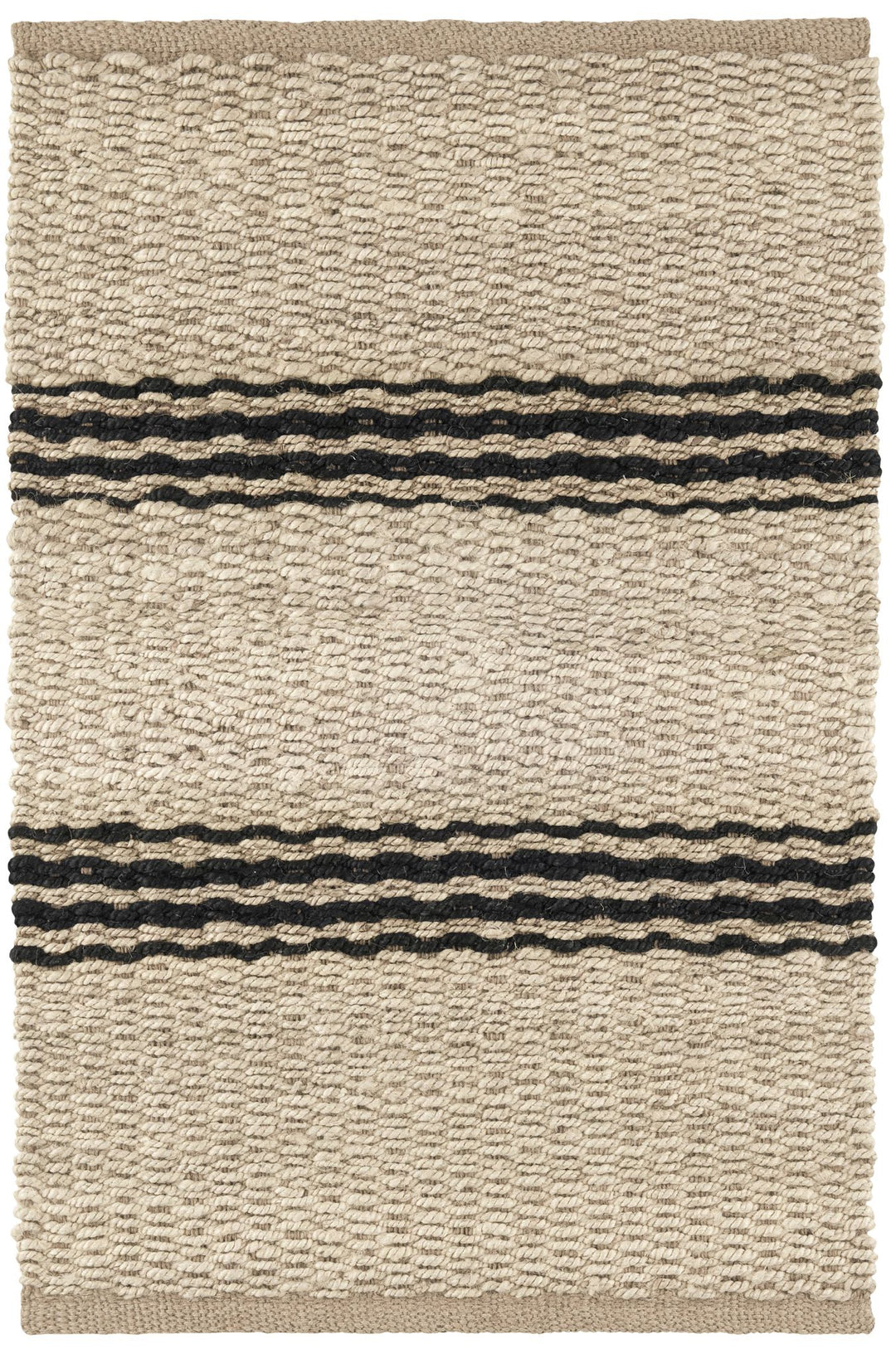 Jute Ticking Black Handwoven Rug Rug By Annie Selke