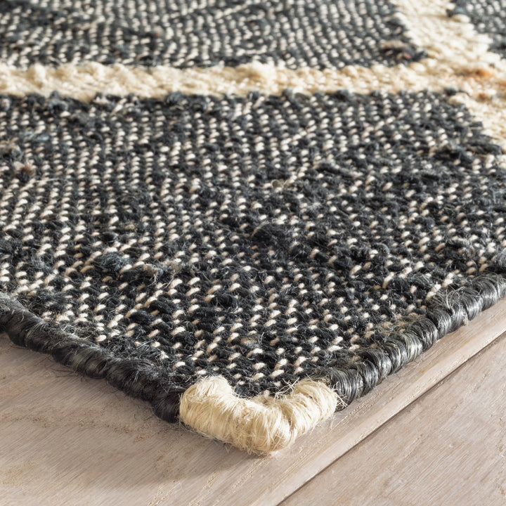 Kali Black Handwoven Jute Rug Rug By Annie Selke
