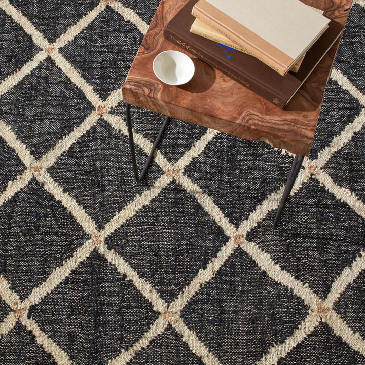 Kali Black Handwoven Jute Rug Rug By Annie Selke